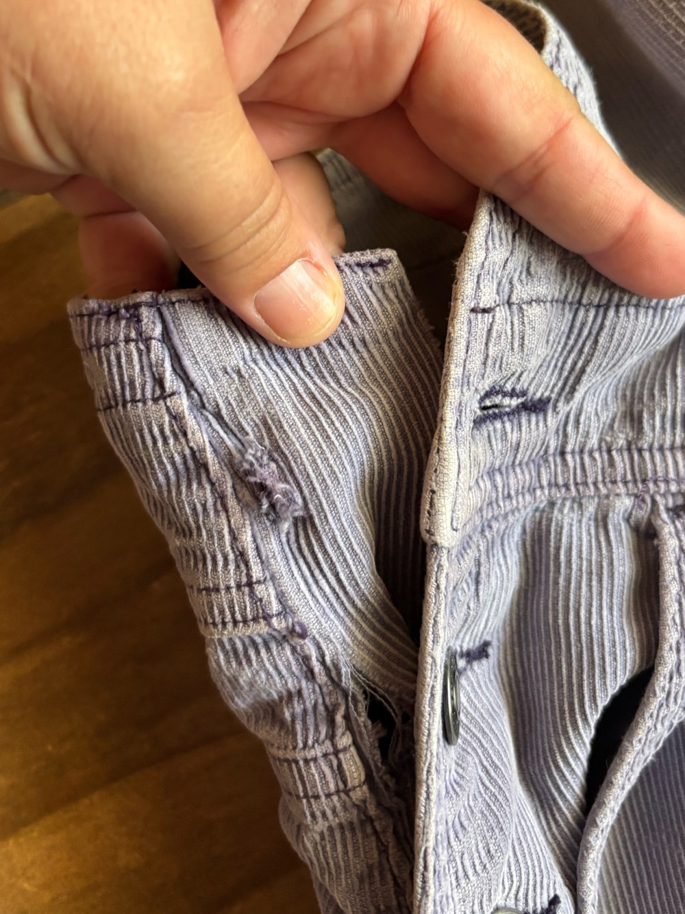 Free People Lavender Corduroy Wide Leg Overalls Bib Pants - Picture 6 of 14